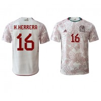 Koszulka piłkarska Meksyk Hector Herrera #16 Strój wyjazdowy MŚ 2022 tanio Krótki Rękaw
